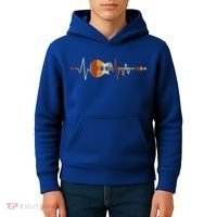 Heartbeat Guitar Meaningful Gift Kids Hoodie thumb 4