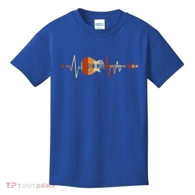 Heartbeat Guitar Meaningful Gift Kids T-Shirt