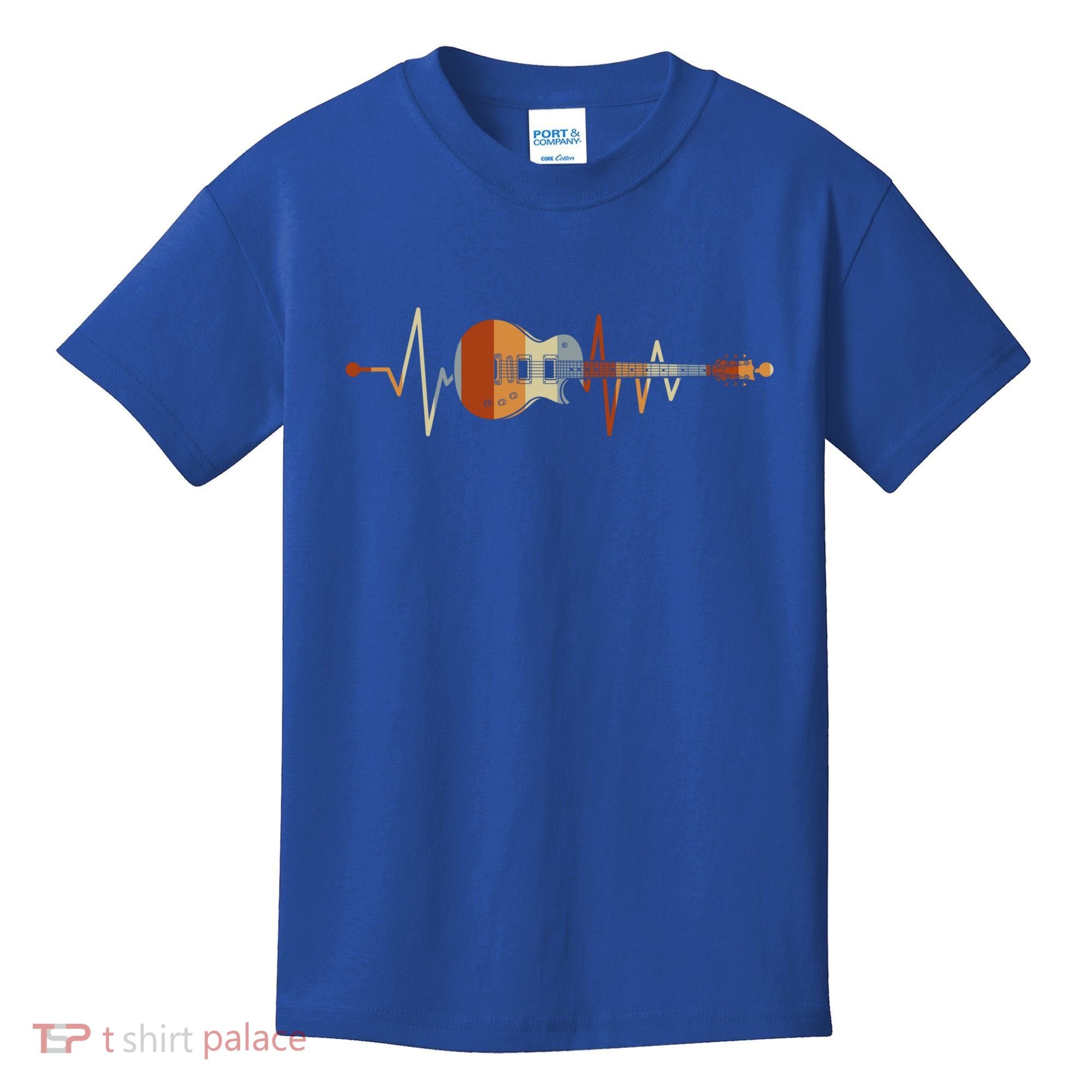 Heartbeat Guitar Meaningful Gift Kids T-Shirt