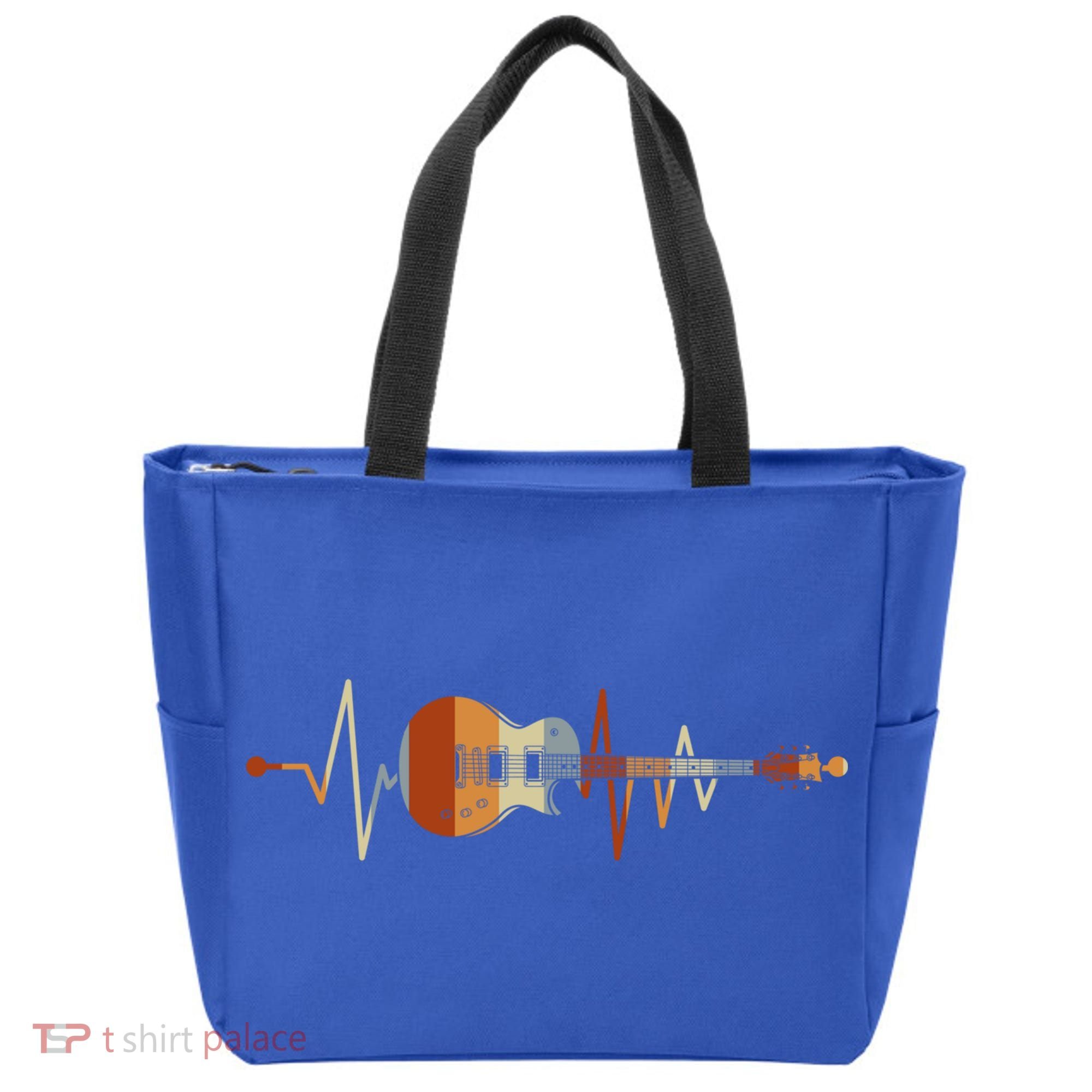 Heartbeat Guitar Meaningful Gift Tote Bag