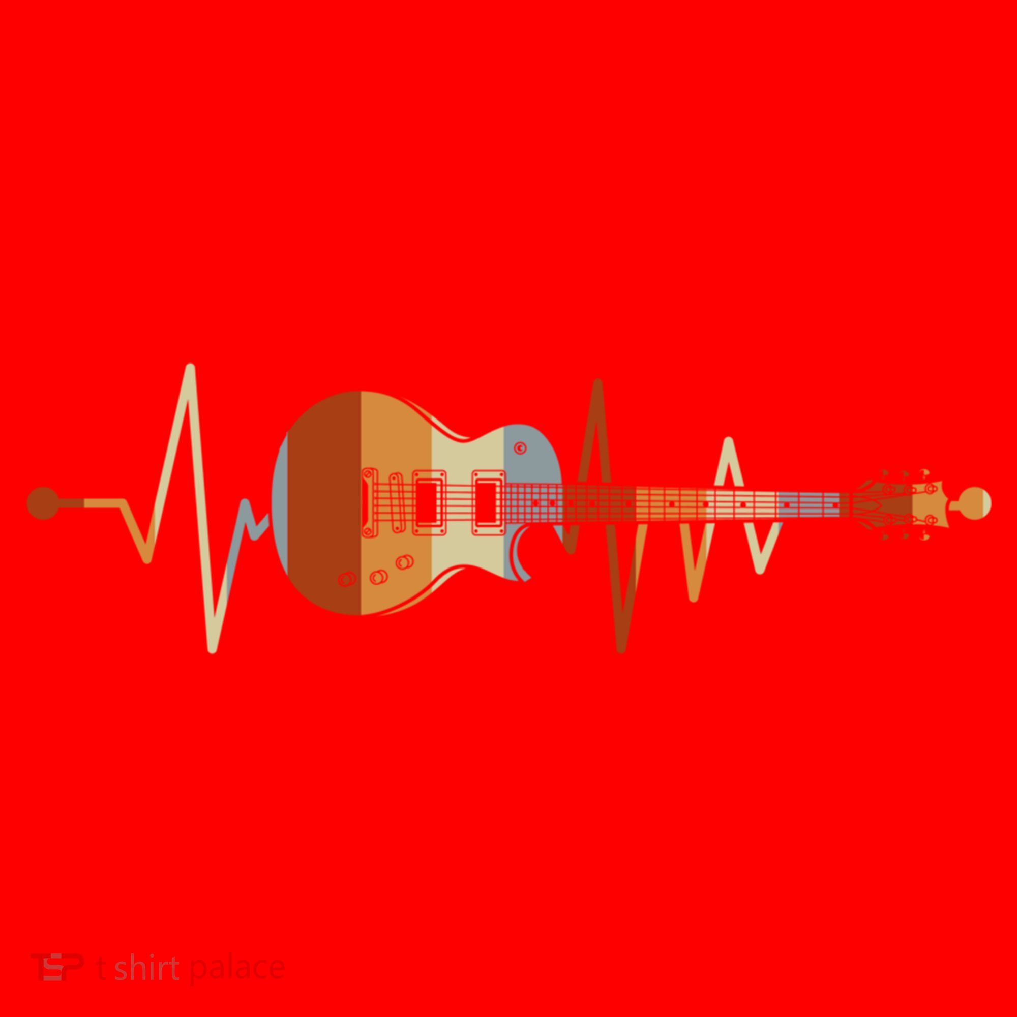 Heartbeat Guitar Meaningful Gift Santa Hat
