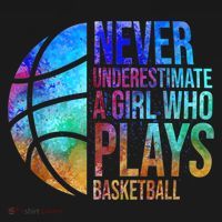 Hoops Girls Never Underestimate A Girl Who Plays Basketball. Women's Tank Top thumb 5