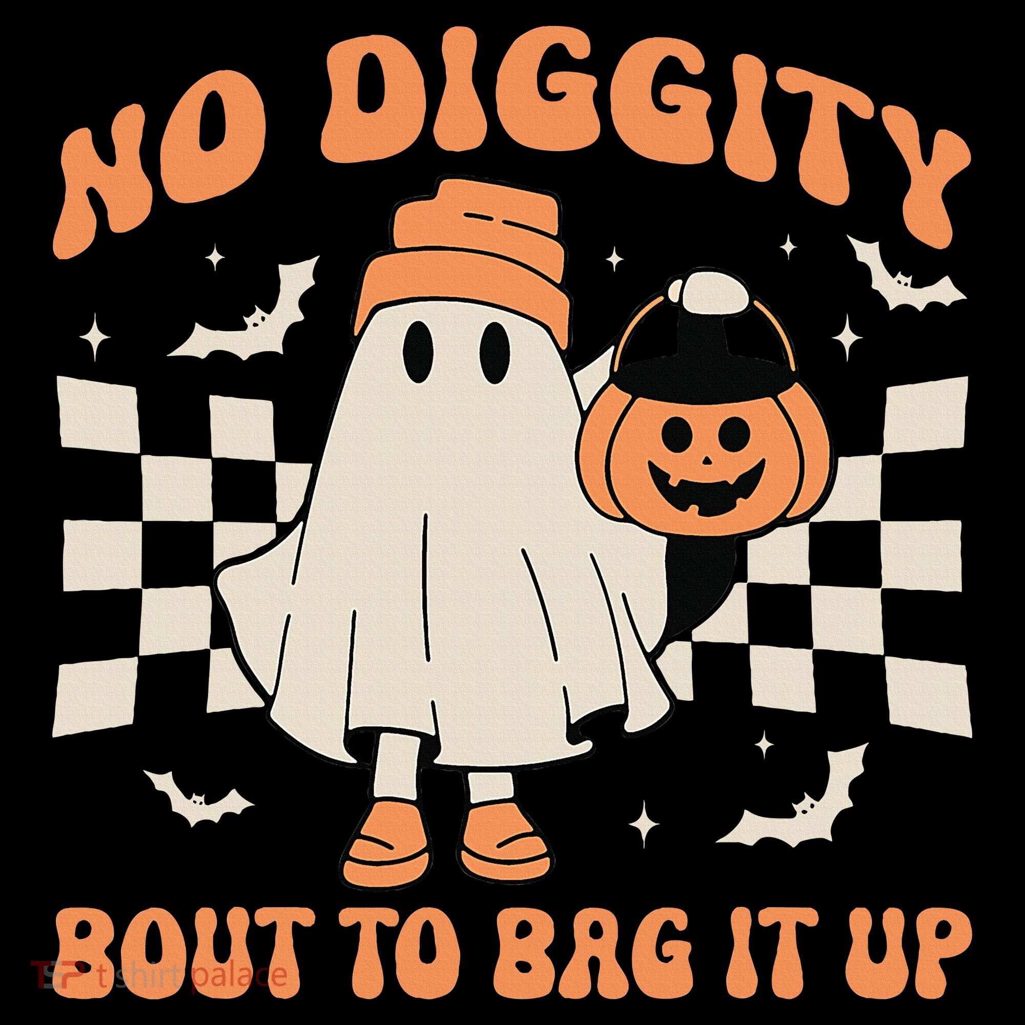 Halloween Ghost No Diggity Bout To Bag It Up Women's Hoodie