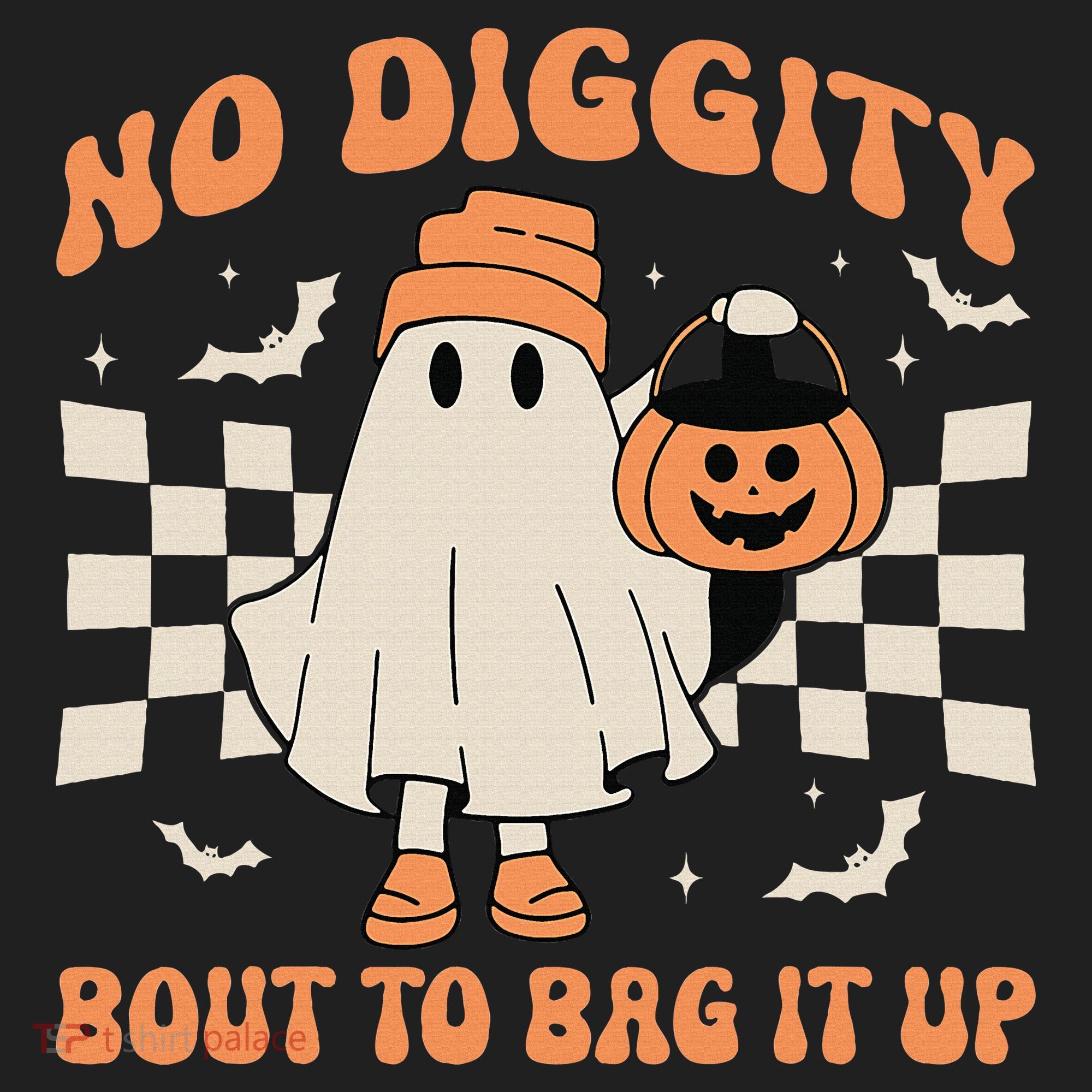 Halloween Ghost No Diggity Bout To Bag It Up Tumbler