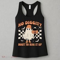 Halloween Ghost No Diggity Bout To Bag It Up Women's Tank Top thumb 3