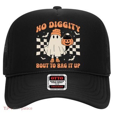 Halloween Ghost No Diggity Bout To Bag It Up Hat