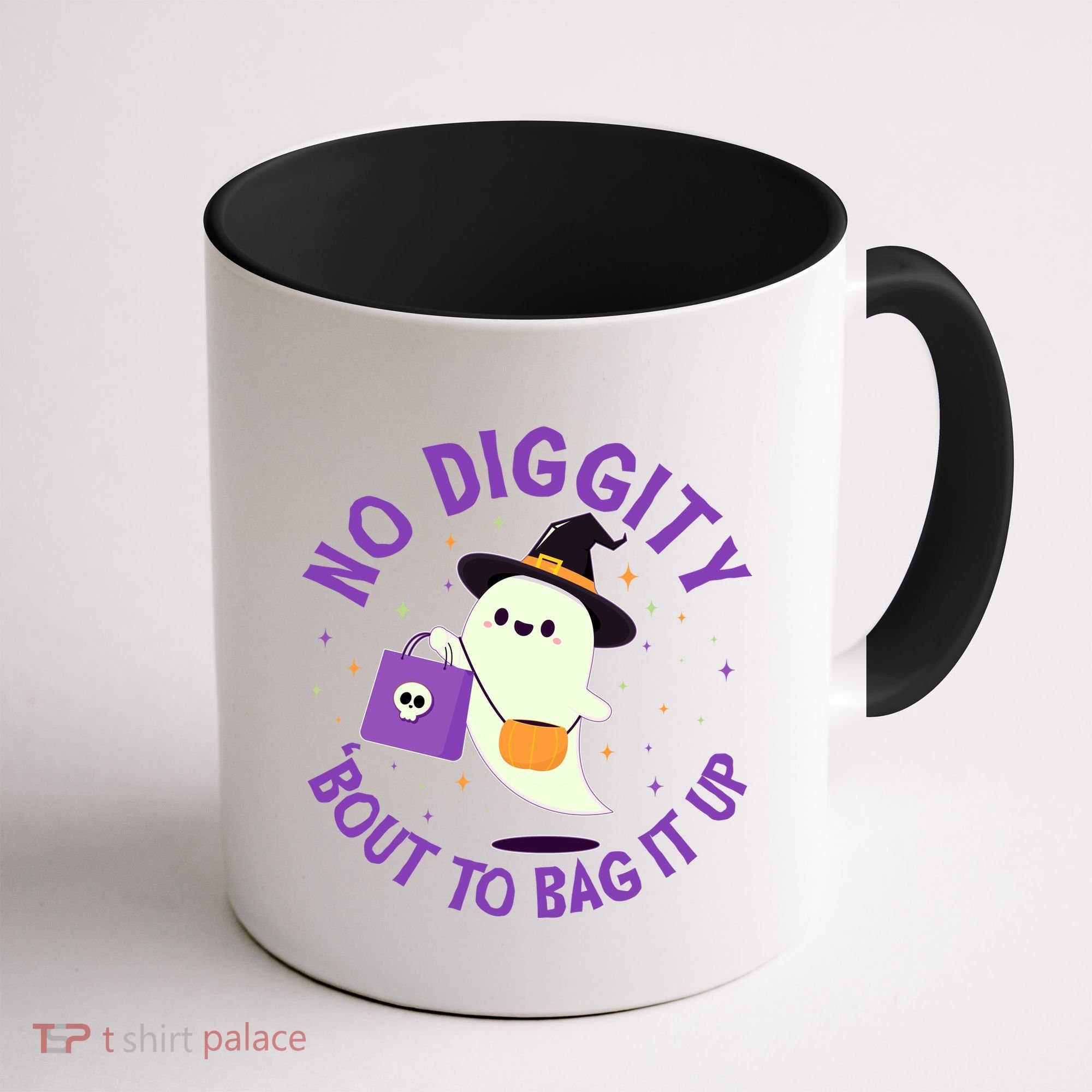 Halloween Ghost No Diggity Bout To Bag It Up Coffee Mug