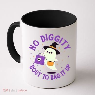 Halloween Ghost No Diggity Bout To Bag It Up Coffee Mug