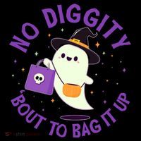Halloween Ghost No Diggity Bout To Bag It Up Coffee Mug thumb 5