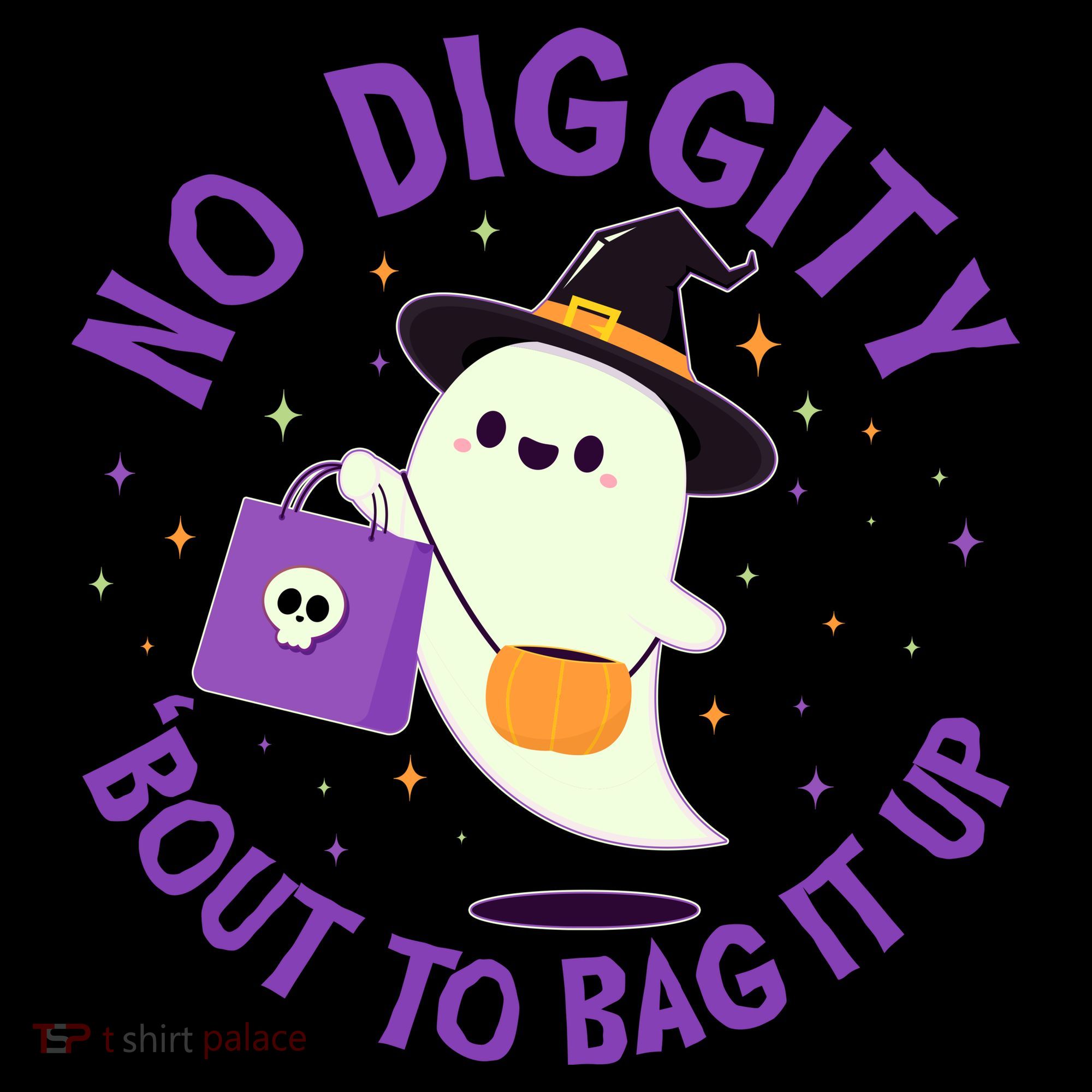 Halloween Ghost No Diggity Bout To Bag It Up Coffee Mug