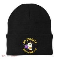 Halloween Ghost No Diggity Bout To Bag It Up Beanie thumb 0