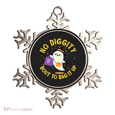 Halloween Ghost No Diggity Bout To Bag It Up Ornament