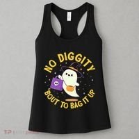 Halloween Ghost No Diggity Bout To Bag It Up Women's Tank Top thumb 3