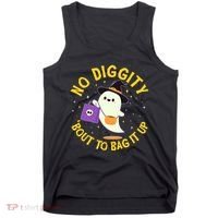 Halloween Ghost No Diggity Bout To Bag It Up Tank Top thumb 0