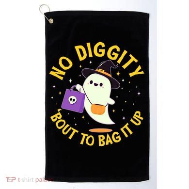 Halloween Ghost No Diggity Bout To Bag It Up Golf Towel