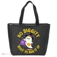 Halloween Ghost No Diggity Bout To Bag It Up Tote Bag thumb 0