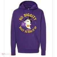 Halloween Ghost No Diggity Bout To Bag It Up Hoodie thumb 0