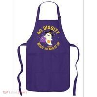 Halloween Ghost No Diggity Bout To Bag It Up Apron thumb 0