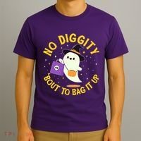 Halloween Ghost No Diggity Bout To Bag It Up T-Shirt thumb 3
