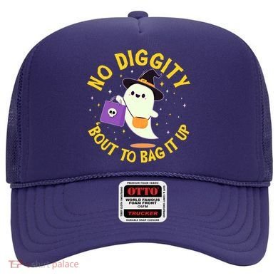 Halloween Ghost No Diggity Bout To Bag It Up Hat