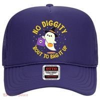 Halloween Ghost No Diggity Bout To Bag It Up Hat thumb 0