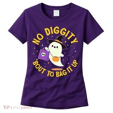 Halloween Ghost No Diggity Bout To Bag It Up Women's T-Shirt