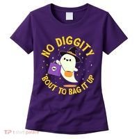 Halloween Ghost No Diggity Bout To Bag It Up Women's T-Shirt thumb 0