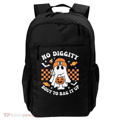 Halloween Ghost No Diggity Bout To Bag It Up Backpack