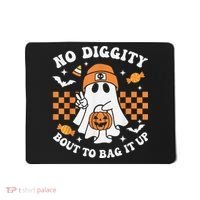 Halloween Ghost No Diggity Bout To Bag It Up Mousepad thumb 0
