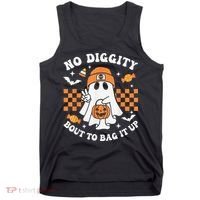 Halloween Ghost No Diggity Bout To Bag It Up Tank Top thumb 0