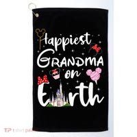 Happiest Grandma On Earth Golf Towel thumb 0
