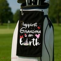 Happiest Grandma On Earth Golf Towel thumb 2