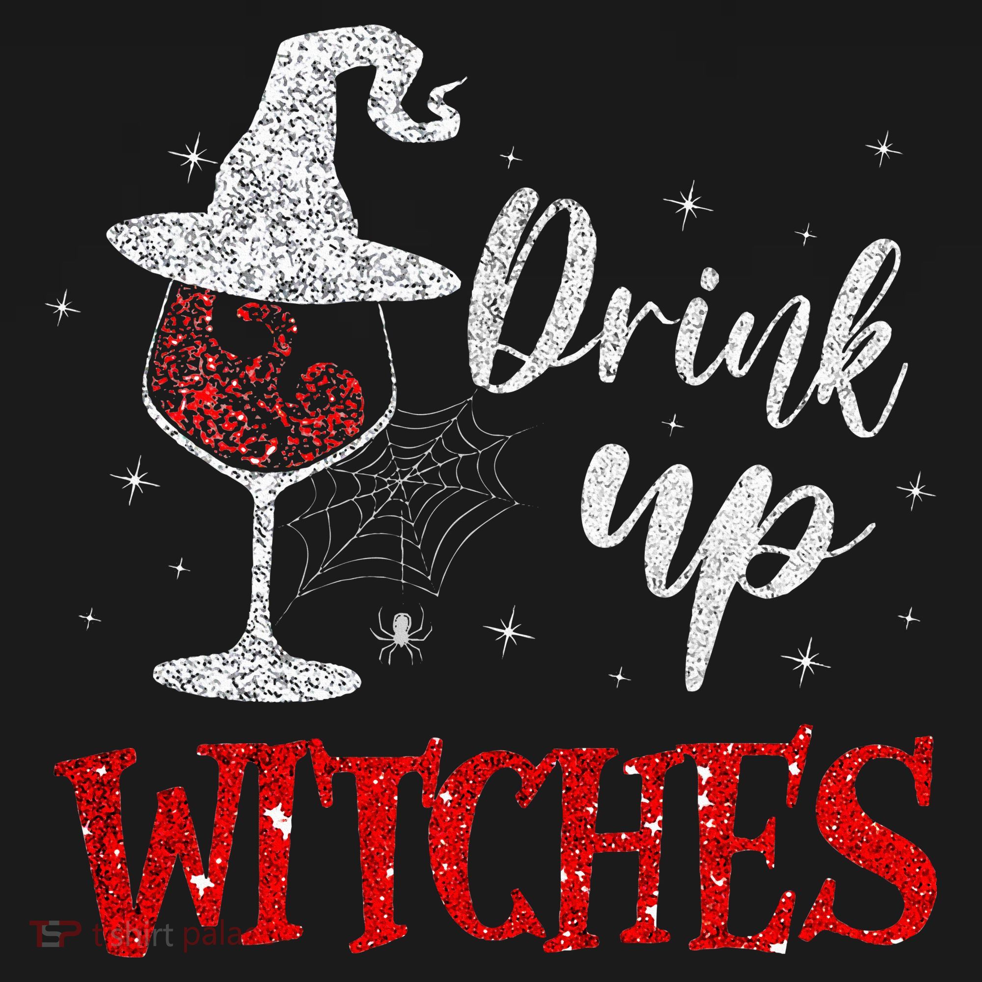 Halloween Glass Of Wine Drink Up Witche Apron