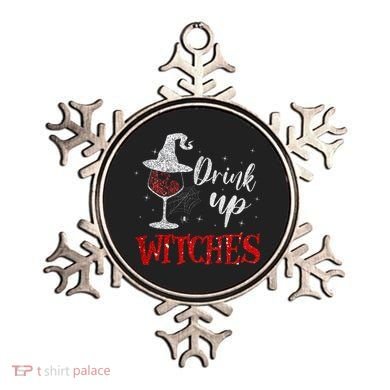 Halloween Glass Of Wine Drink Up Witche Ornament