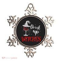 Halloween Glass Of Wine Drink Up Witche Ornament thumb 0