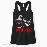 Halloween Glass Of Wine Drink Up Witche Women's Tank Top thumb 0