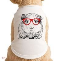 Hipster Guinea Pig In Red Glasses Pet Animal Doggie Tank thumb 0