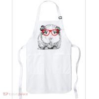 Hipster Guinea Pig In Red Glasses Pet Animal Apron thumb 0