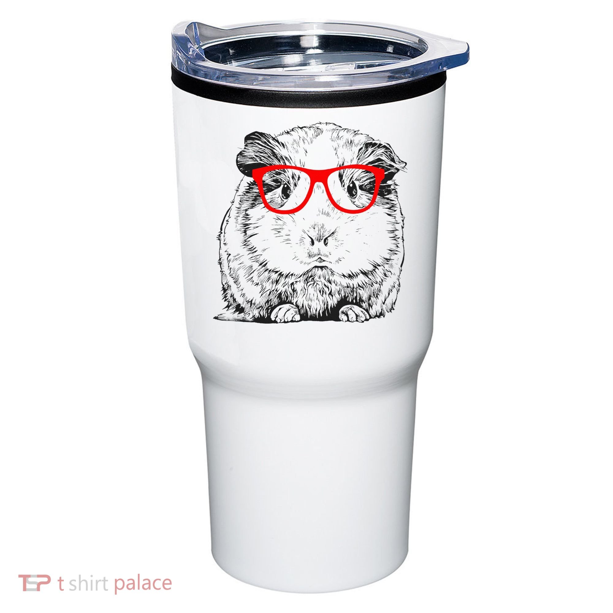 Hipster Guinea Pig In Red Glasses Pet Animal Tumbler