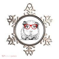 Hipster Guinea Pig In Red Glasses Pet Animal Ornament thumb 0