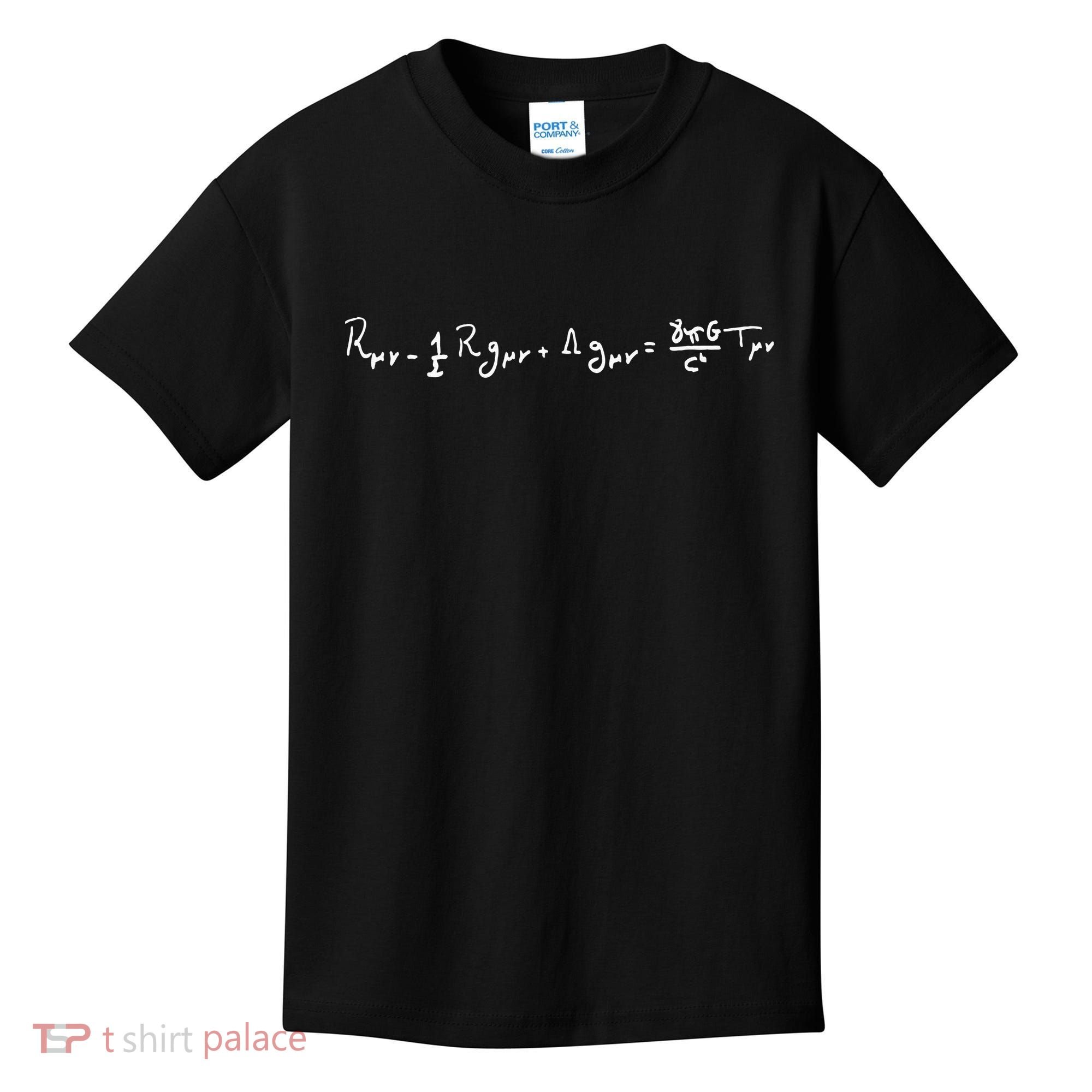 Handwritten General Relativity Field Equations Of Physics Kids T-Shirt