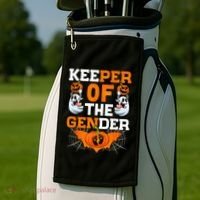 Hilarious Gender Reveal Halloween Party Surprise Golf Towel thumb 2