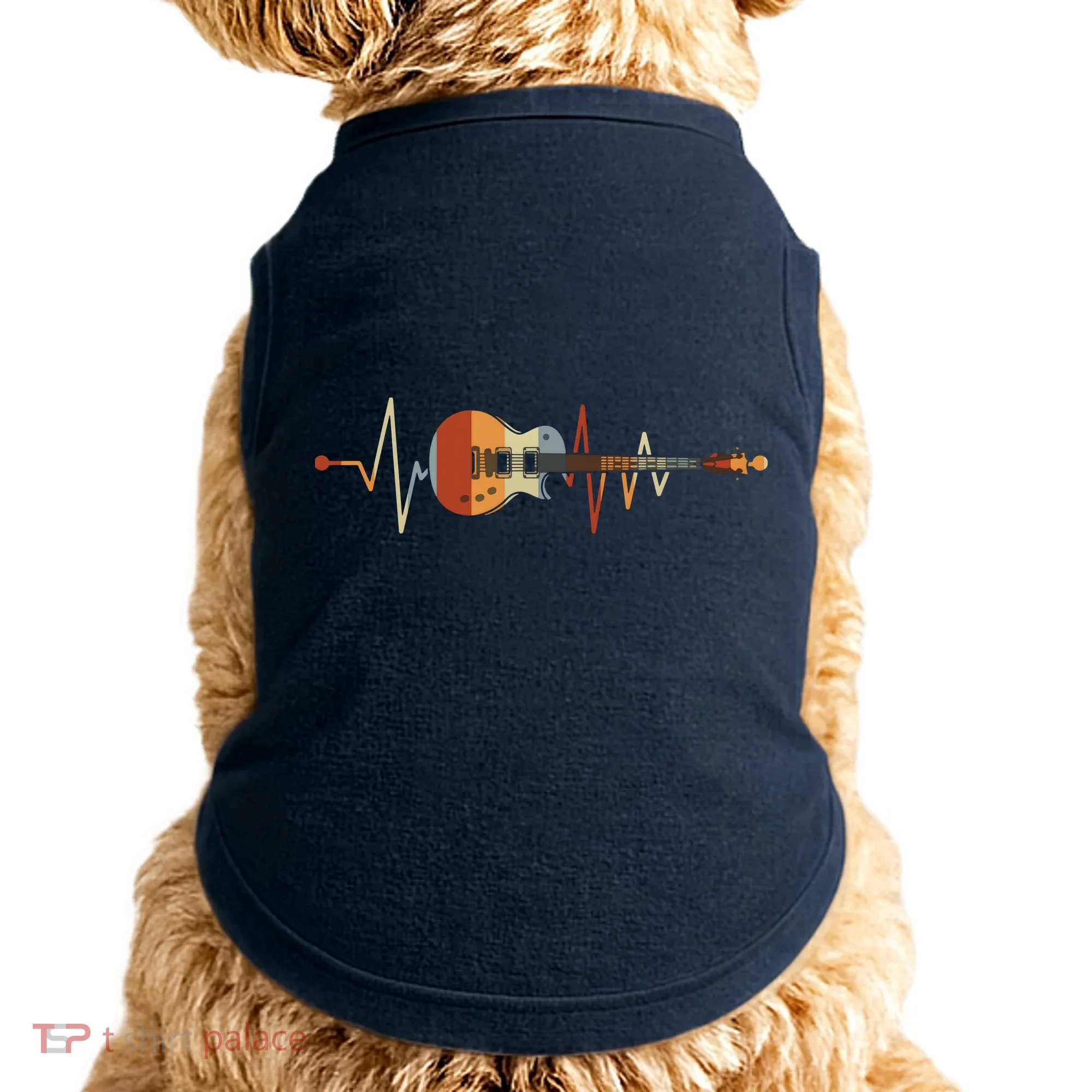 Heartbeat Guitar Retro Vintage Doggie Tank