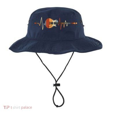 Heartbeat Guitar Retro Vintage Bucket Hat