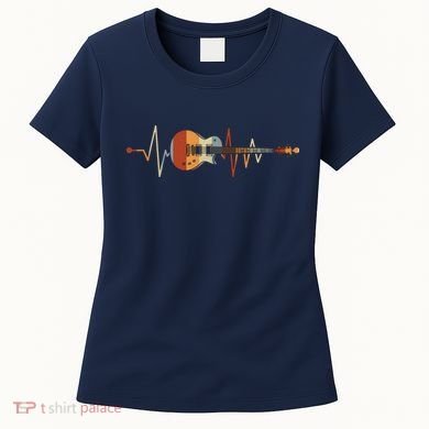 Heartbeat Guitar Retro Vintage Women's T-Shirt