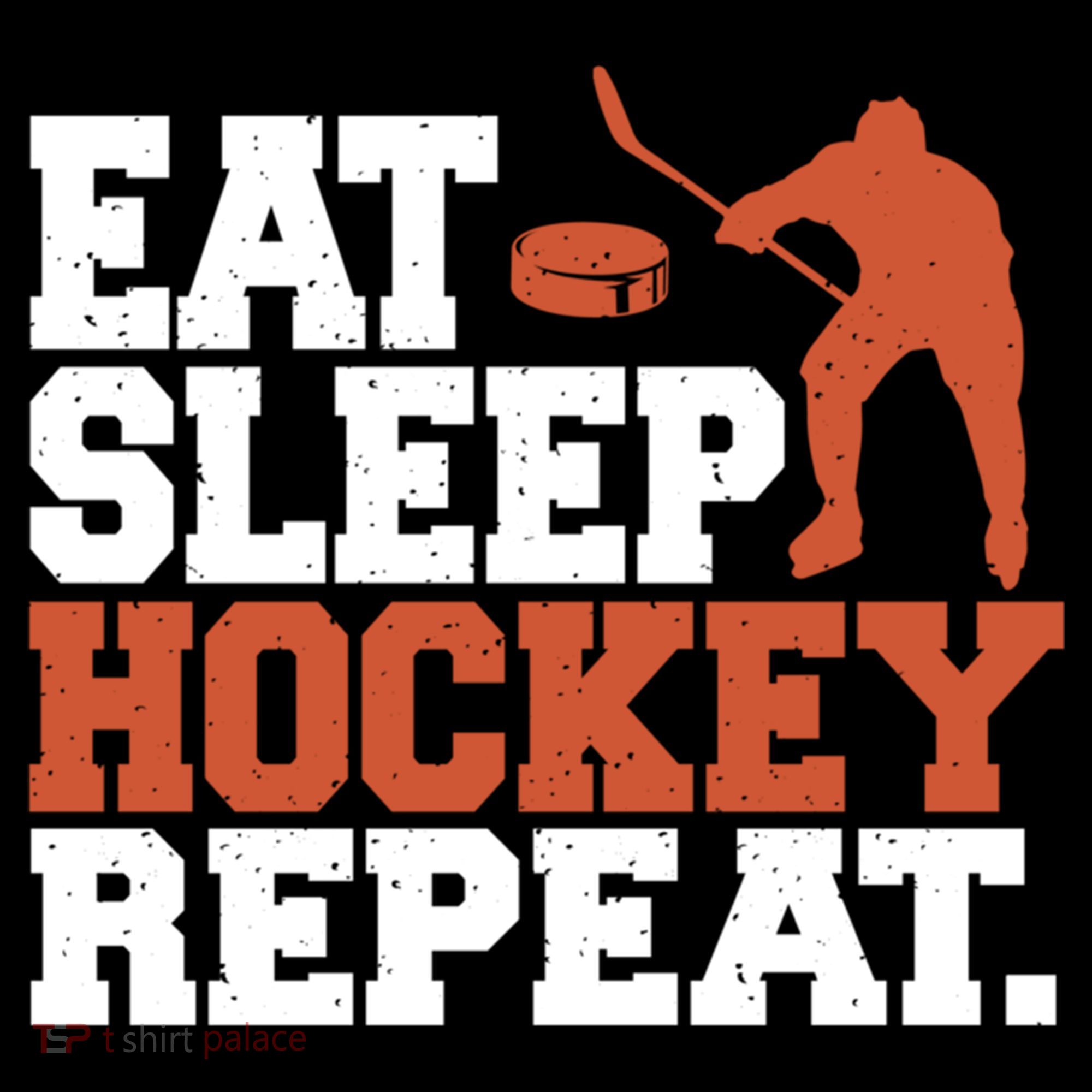 Hockey Gift Retro Eat Sleep Hockey Repeat Gift Women's Hoodie