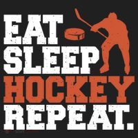Hockey Gift Retro Eat Sleep Hockey Repeat Gift Hat thumb 2