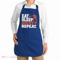 Hockey Gift Retro Eat Sleep Hockey Repeat Gift Apron thumb 2