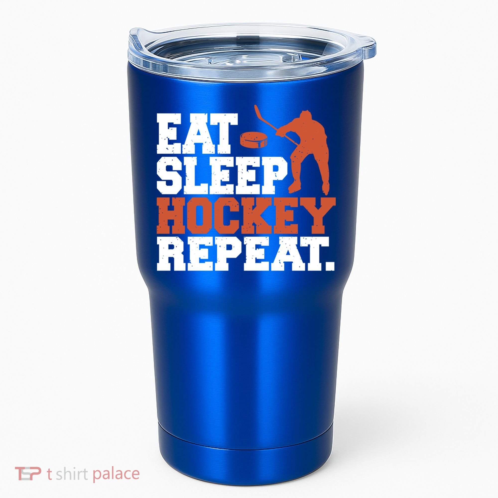 Hockey Gift Retro Eat Sleep Hockey Repeat Gift Tumbler