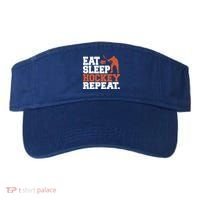 Hockey Gift Retro Eat Sleep Hockey Repeat Gift Visor thumb 0